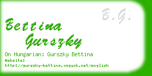 bettina gurszky business card